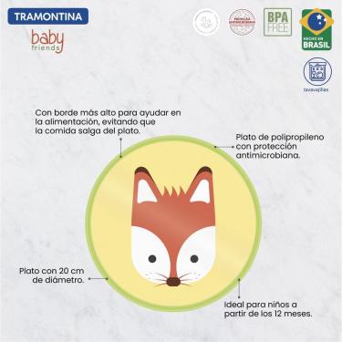 Imagem de Prato Infantil Tramontina Baby Friends Em Polipropileno Verde