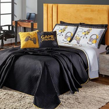 Imagem de Kit Cobre Leito Game Streamer Dupla Face King 07 Peças