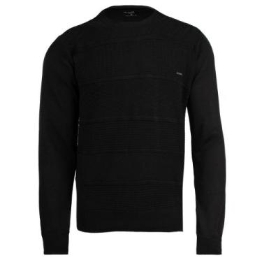 Imagem de Suéter Masculino Dixie Manga Longa Texturizado Preto, Preto, P