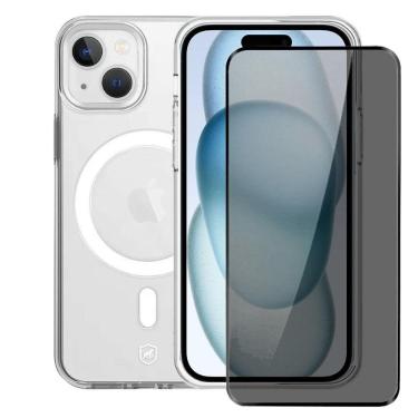 Imagem de Kit Capa Magsafe Crystal Armor E Pelicula Defender Pro Privacidade Para Iphone 15 - Gshield