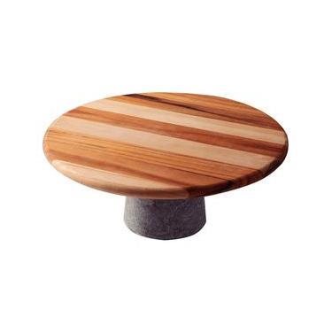 Imagem de Suporte para Bolo Tramontina Provence em Madeira Teca 32x13 cm