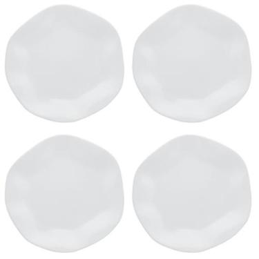 Imagem de Kit Jogo 4 Pratos Rasos Oxford Ryo White Porcelana 27,5 cm