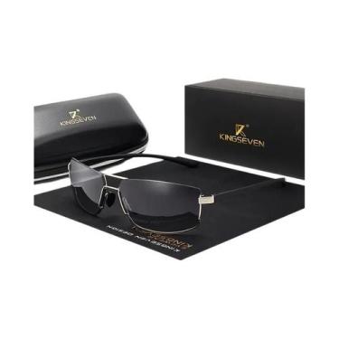 Imagem de Óculos De Sol Retangulares Vintage Polarizados UV400 Para Homens KINGS