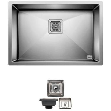 Imagem de Cuba Quadrada Inox 304 Cozinha Pia Embutir Sobrepor Gourmet - E-Cubas