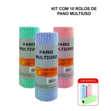 Imagem de Kit Com 10 Rolos De Panos Em Microfibra Multiuso 20x40cm - Casa Ambien