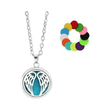 Imagem de Colar Difusor De Óleo Essencial Em Aço Inoxidável Para Mulheres, Pinge