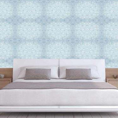 Imagem de Papel Parede Triângulos Geométrico Azul Autocolante Lavável