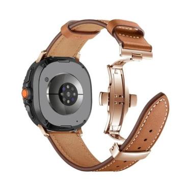 Imagem de Pulseira De Couro Premium Para Samsung Galaxy Watch 46mm 44mm 40mm Cla