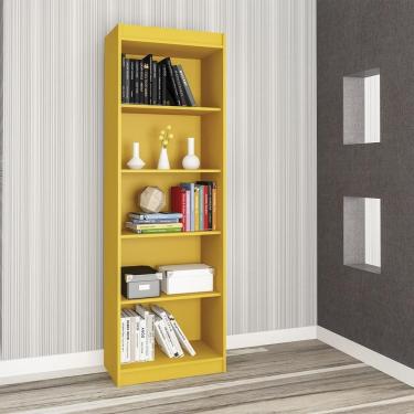 Imagem de Estante Livreiro Sapiranga Com 4 Prateleiras Amarelo Amarelo