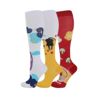 Imagem de Meias De Compressão Para Mulheres E Homens, 3 Pares, Até O Joelho, 30M