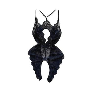 Imagem de Macacão Feminino Sensual Com Costas Vazadas E Alças, Decote V Profundo