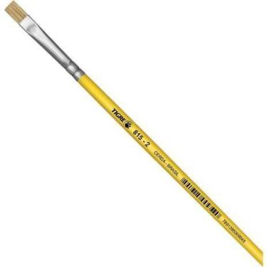 Imagem de Pincel Chato Amarelo 815-02 Pincel Chato Amarelo 815-02 - Tigre