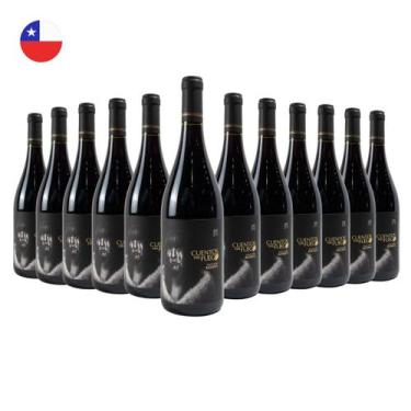 Imagem de Kit com 12 Vinhos Chilenos Tinto Seco Pinot Noir Reserva Cuentos del F