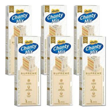 Imagem de Chantilly Amélia Chanty Mix Supreme Vigor 1L Kit 6 Unidades - Amelia