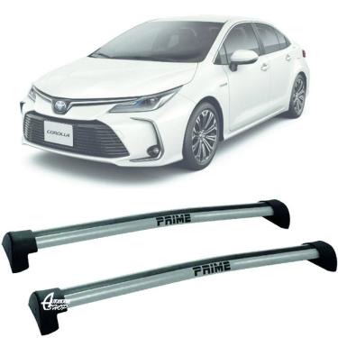 Imagem de Rack Teto Aluminio Prime Toyota Corolla 20 a 25 Prata PR090