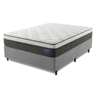 Imagem de Cama Box Desmontável Colchão King Molas Ensacadas Euro In Atlantic 193x203x66cm Cinza