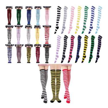 Imagem de Meia Até O Joelho 7/8 Varias Cores Acessório Cosplay Festas - CM Prese