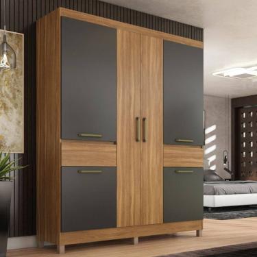 Imagem de Guarda Roupa Casal 6 Portas 2 Gavetas Mauá Demobile