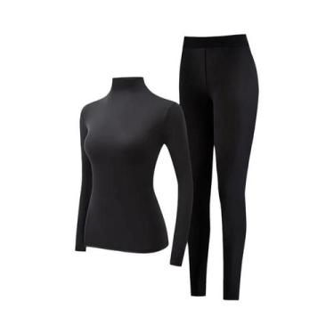 Imagem de Conjunto Térmico Feminino De Manga Longa Com Alta Elasticidade, Gola A