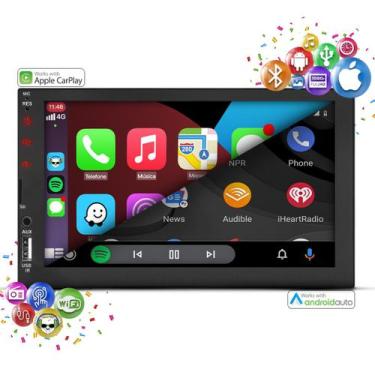 Imagem de Central Multimidia 2 Din Mp5 7" Bt Carplay Android Auto Wifi - First O