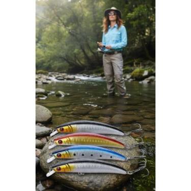 Imagem de 5 Iscas Meia Água 9cm 8.5g: Ação Extrema P/ Predadores - Congratulatio