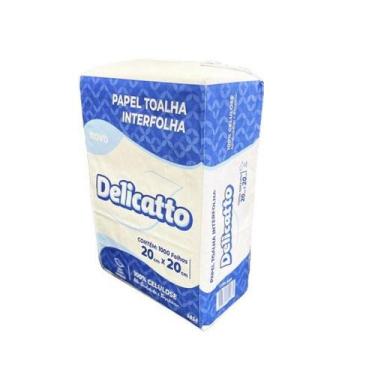Imagem de Papel toalha interfolha delicatto 100% celulose 20x20 c/1000