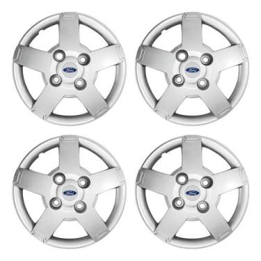 Imagem de Jogo Calota Aro 13 Ford Ka 04 05 2006 2007 2008 2009 Prata - Congratul