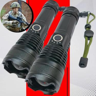 Imagem de Kit 2 Lanterna Mais Forte Do Mundo Recarregável Tática Usb B - Congrat