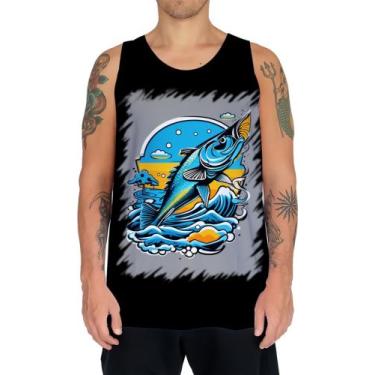 Imagem de Camiseta Regata Pesca Esportiva Peixes Azul Paz 2 - Kasubeck Store®, B