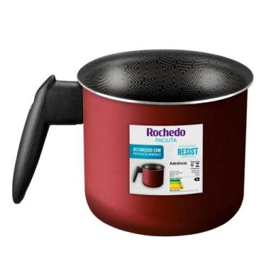 Imagem de Fervedor Rochedo Facilita Vermelho 15cm Antiaderente Resist Limpa Faci