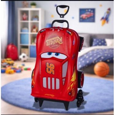 Imagem de Maxtoy Mala Infantil Carros 3851AM22 Mochila Escolar com Rodinhas Trip