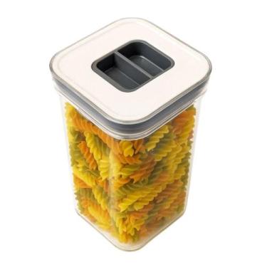 Imagem de Pote Hermético Porta Mantimentos Tampa Vedação 1000ml Branco - Baker's