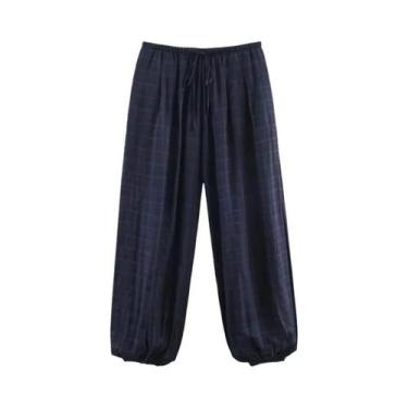 Imagem de Calças Femininas Casuais Chiques Estampadas Estilo Lanterna Primavera 