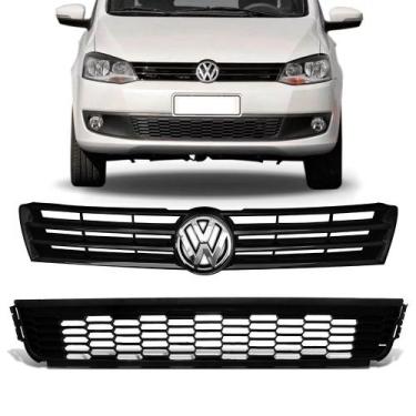 Imagem de Kit Grade Emblema + Central Vw Fox Spacefox 2010 Até 2015 G2 - Retrove