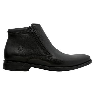 Imagem de Bota Coturno Masculina Zíper Lateral Anatomic Gel Reforçado Casual Tro