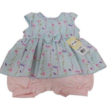 Imagem de Macacão Curto Bebê Menina Chuquinha Verão Enxoval Ref 2854 - Chuquinha