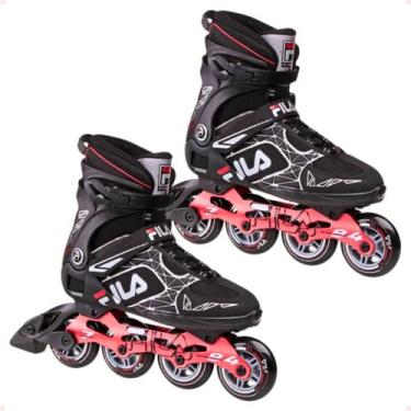Imagem de Patins Fila Skates Legacy Pro 84 Preto e Vermelho Tamanho 40,5 ABEC5