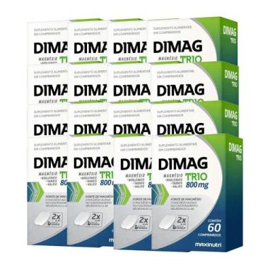 Imagem de Kit 16 Dimag Trio Magnésio 800mg 60 Comprimidos Maxinutri