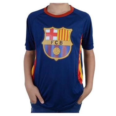 Imagem de Camiseta Infantil Menino Balboa Barcelona Dry Fit Azul 14624, 14, Azul