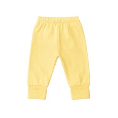 Imagem de Calça Bebês Infantil Vira Pé 100% Algodão Suedine Liso Cores - Alyath,
