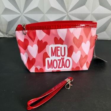 Imagem de Necessaire personalizada meu mozão para presente vermelha com frase pr
