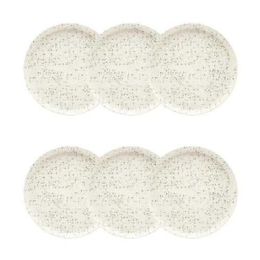 Imagem de Conjunto De Pratos De Sobremesa 06 Peças Flat Chuvisco Oxford