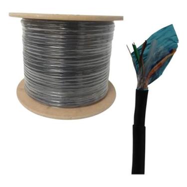 Imagem de Cabo De Rede Cat6 Capa Dupla Blindado Stp 4p C/ Malha 305m - alphacom