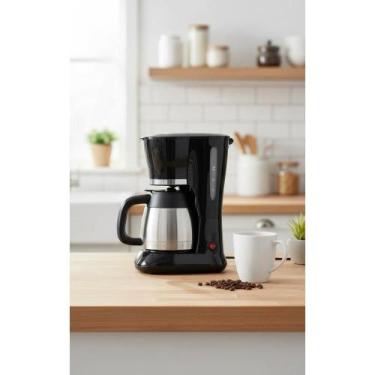 Imagem de Cafeteira Elétrica 25 Cafés Inox Preta/Prata 110v/220v - Congratulatio