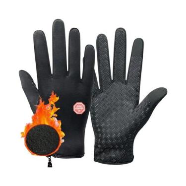 Imagem de Luvas De Ciclismo De Inverno À Prova De Vento, Quentes, Antiderrapante