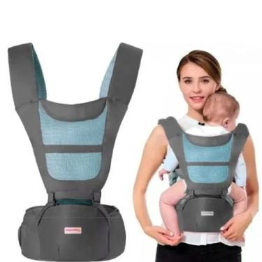 Imagem de Canguru Carrega Bebê Ergonômico Passeio 6 em 1 Posições Baby Até 20 Kg