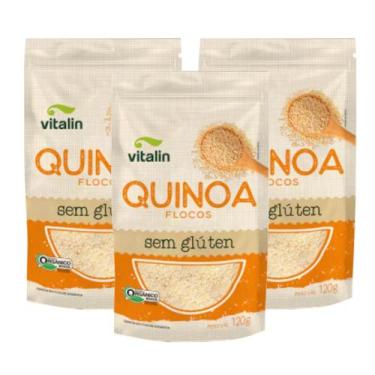Imagem de Kit 3 Quinoa Flocos 120g Orgânico Vitalin