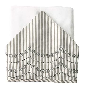 Imagem de Biramar Baby Toalha De Fralda Para Bebê Com Capuz Bordada Firenze Cinza Cinza