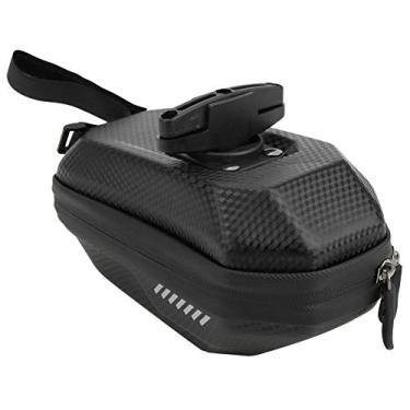 Imagem de Keenso Mountain Bike Bolsa traseira à prova d'água de grão de carbono sob o assento, bolsas de selim de bicicleta, rack traseiro, bolsa de assento rígida de grande capacidade, equipamento de ciclismo