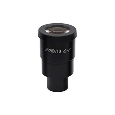 Imagem de ZTBH Kit de acessórios para microscópio WF10X WF20X acessórios para óculos de microscópio biológico binóculos, óculos monóculos, microscópio de lente grande angular Slides (cor : 1 peça WF10X)